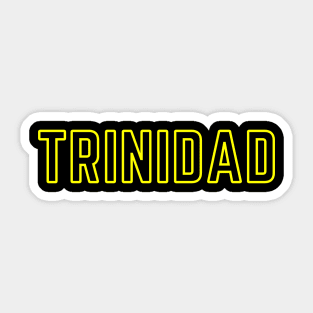 Trinidad Travel Tourist Yellow Text Sticker